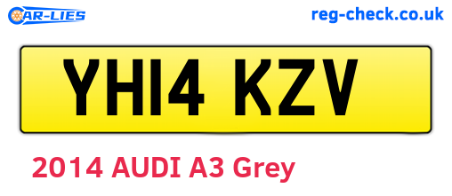 YH14KZV are the vehicle registration plates.