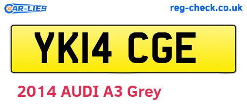 YK14CGE are the vehicle registration plates.