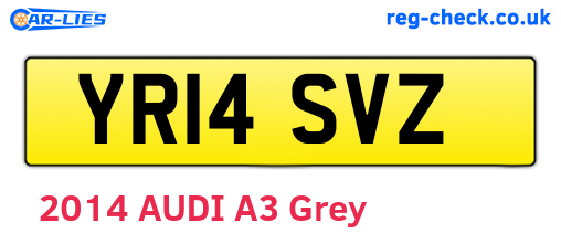 YR14SVZ are the vehicle registration plates.
