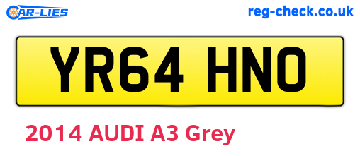 YR64HNO are the vehicle registration plates.