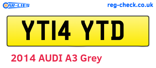 YT14YTD are the vehicle registration plates.