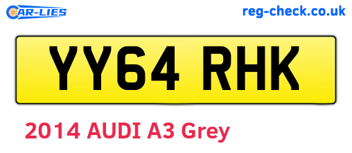 YY64RHK are the vehicle registration plates.