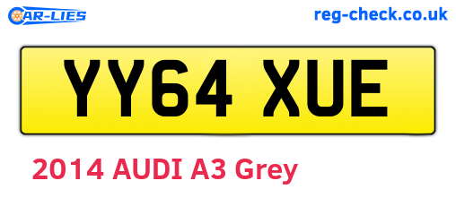 YY64XUE are the vehicle registration plates.