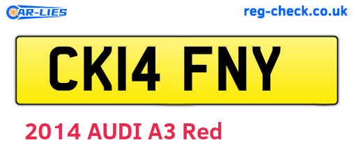 CK14FNY are the vehicle registration plates.