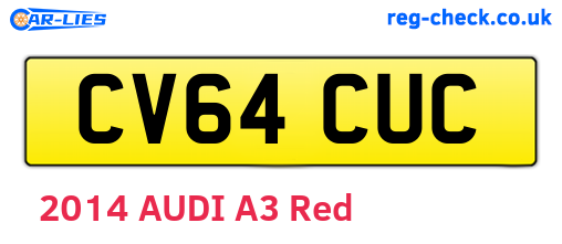 CV64CUC are the vehicle registration plates.