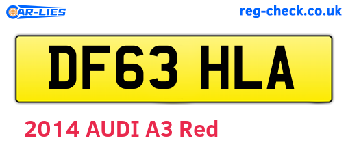 DF63HLA are the vehicle registration plates.