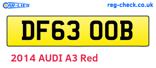 DF63OOB are the vehicle registration plates.