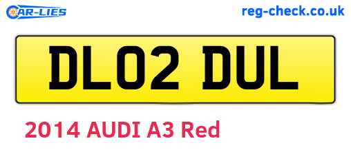 DL02DUL are the vehicle registration plates.