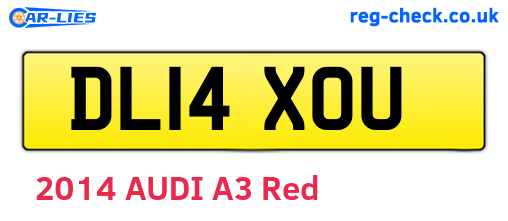 DL14XOU are the vehicle registration plates.