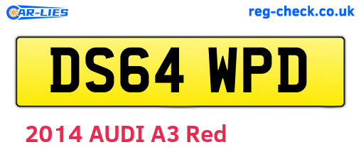 DS64WPD are the vehicle registration plates.