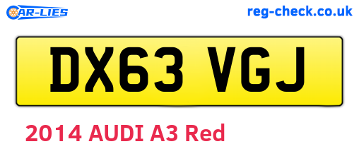 DX63VGJ are the vehicle registration plates.