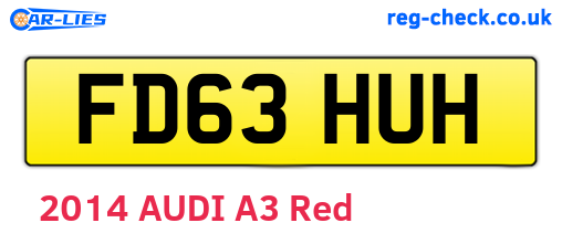 FD63HUH are the vehicle registration plates.