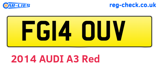 FG14OUV are the vehicle registration plates.