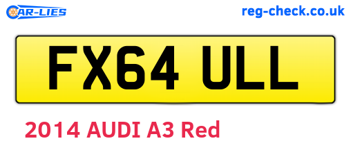 FX64ULL are the vehicle registration plates.