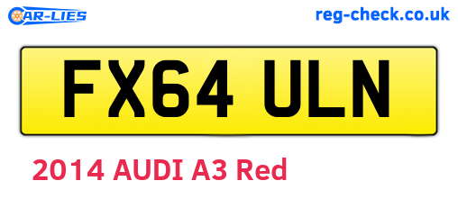FX64ULN are the vehicle registration plates.