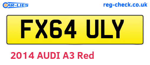 FX64ULY are the vehicle registration plates.
