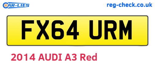 FX64URM are the vehicle registration plates.