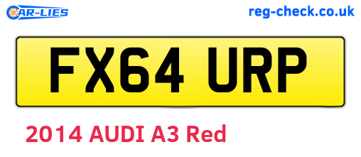 FX64URP are the vehicle registration plates.