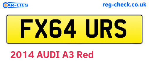 FX64URS are the vehicle registration plates.