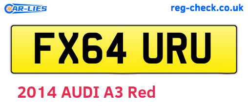 FX64URU are the vehicle registration plates.
