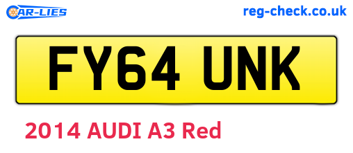 FY64UNK are the vehicle registration plates.