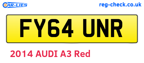 FY64UNR are the vehicle registration plates.