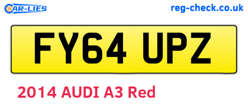 FY64UPZ are the vehicle registration plates.