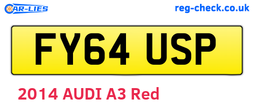 FY64USP are the vehicle registration plates.