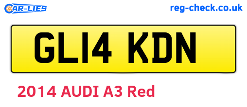 GL14KDN are the vehicle registration plates.