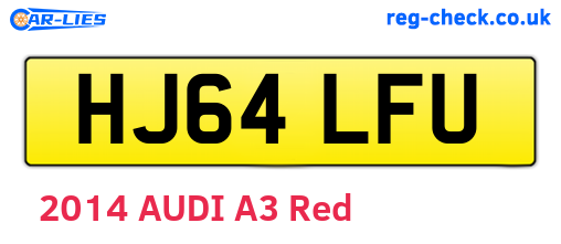 HJ64LFU are the vehicle registration plates.