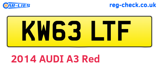 KW63LTF are the vehicle registration plates.