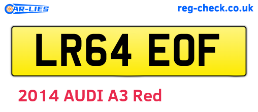 LR64EOF are the vehicle registration plates.