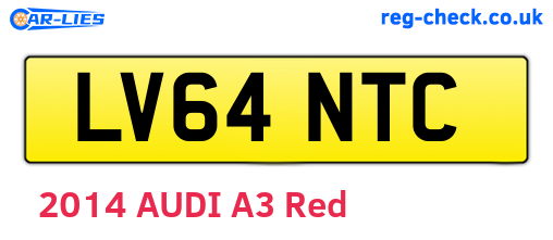 LV64NTC are the vehicle registration plates.