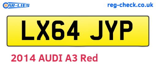 LX64JYP are the vehicle registration plates.