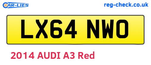 LX64NWO are the vehicle registration plates.