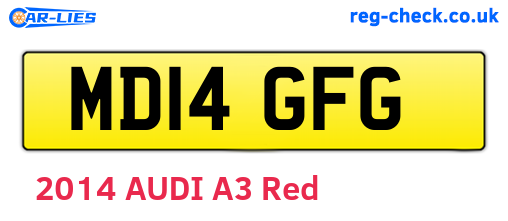 MD14GFG are the vehicle registration plates.