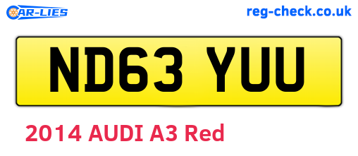 ND63YUU are the vehicle registration plates.