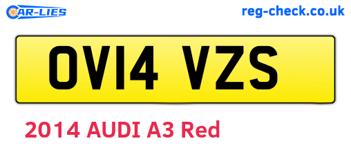 OV14VZS are the vehicle registration plates.