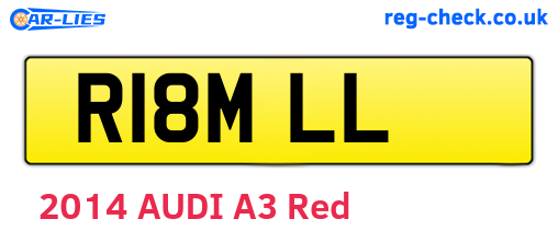 R18MLL are the vehicle registration plates.