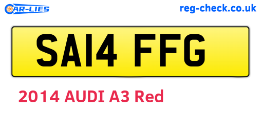 SA14FFG are the vehicle registration plates.