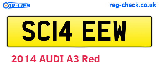 SC14EEW are the vehicle registration plates.