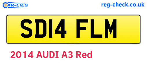SD14FLM are the vehicle registration plates.