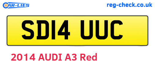 SD14UUC are the vehicle registration plates.