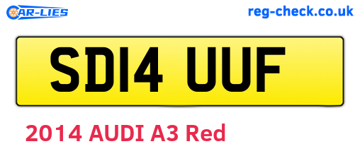 SD14UUF are the vehicle registration plates.