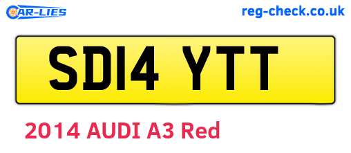 SD14YTT are the vehicle registration plates.