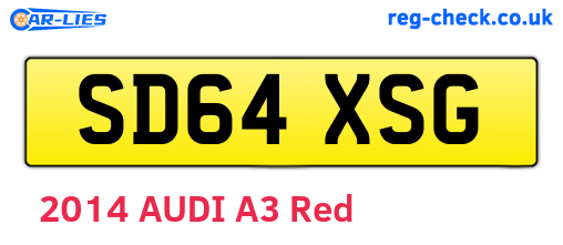 SD64XSG are the vehicle registration plates.