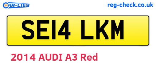 SE14LKM are the vehicle registration plates.