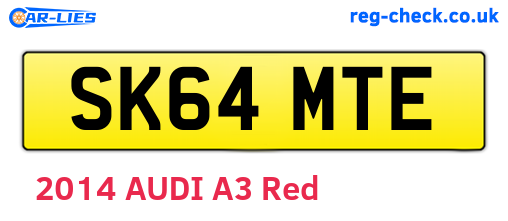 SK64MTE are the vehicle registration plates.