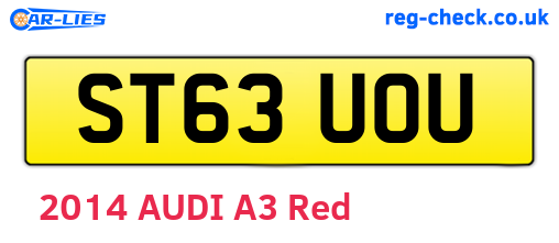 ST63UOU are the vehicle registration plates.