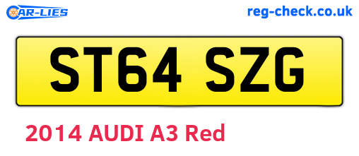ST64SZG are the vehicle registration plates.